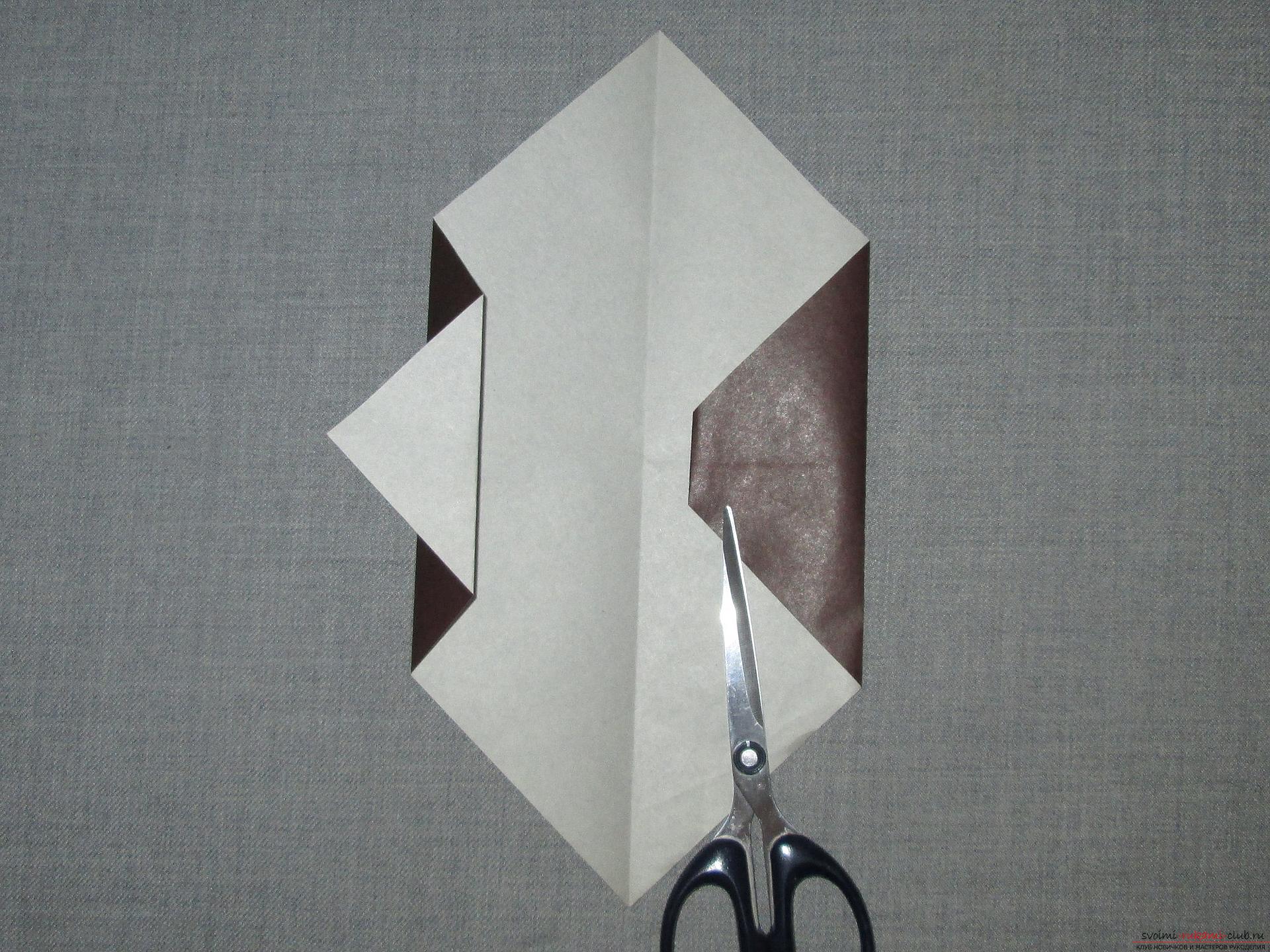 Этот подробный мастер-класс с фото и описание научит как сделать оригами для начинающих - оригами-собаку из бумаги.. Фото №6