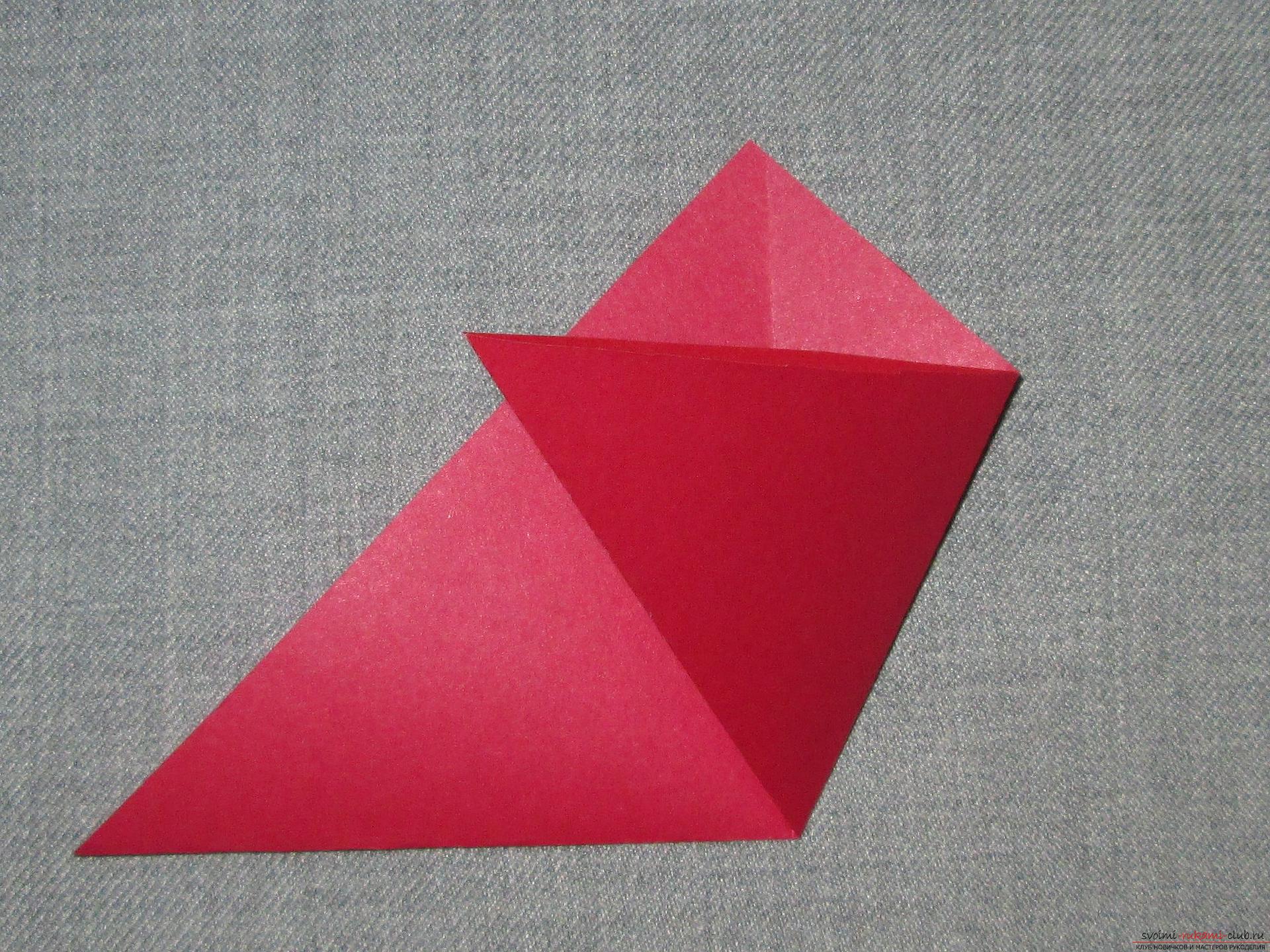 Этот подробный мастер-класс оригами из бумаги для детей 5 лет научит как сделать своими руками открытку с тюльпанами.. Фото №5