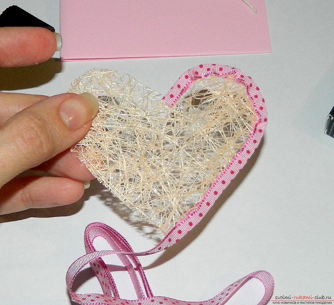 Этот мастер-класс научит как сделать своими руками открытку с днем святого Валентина 