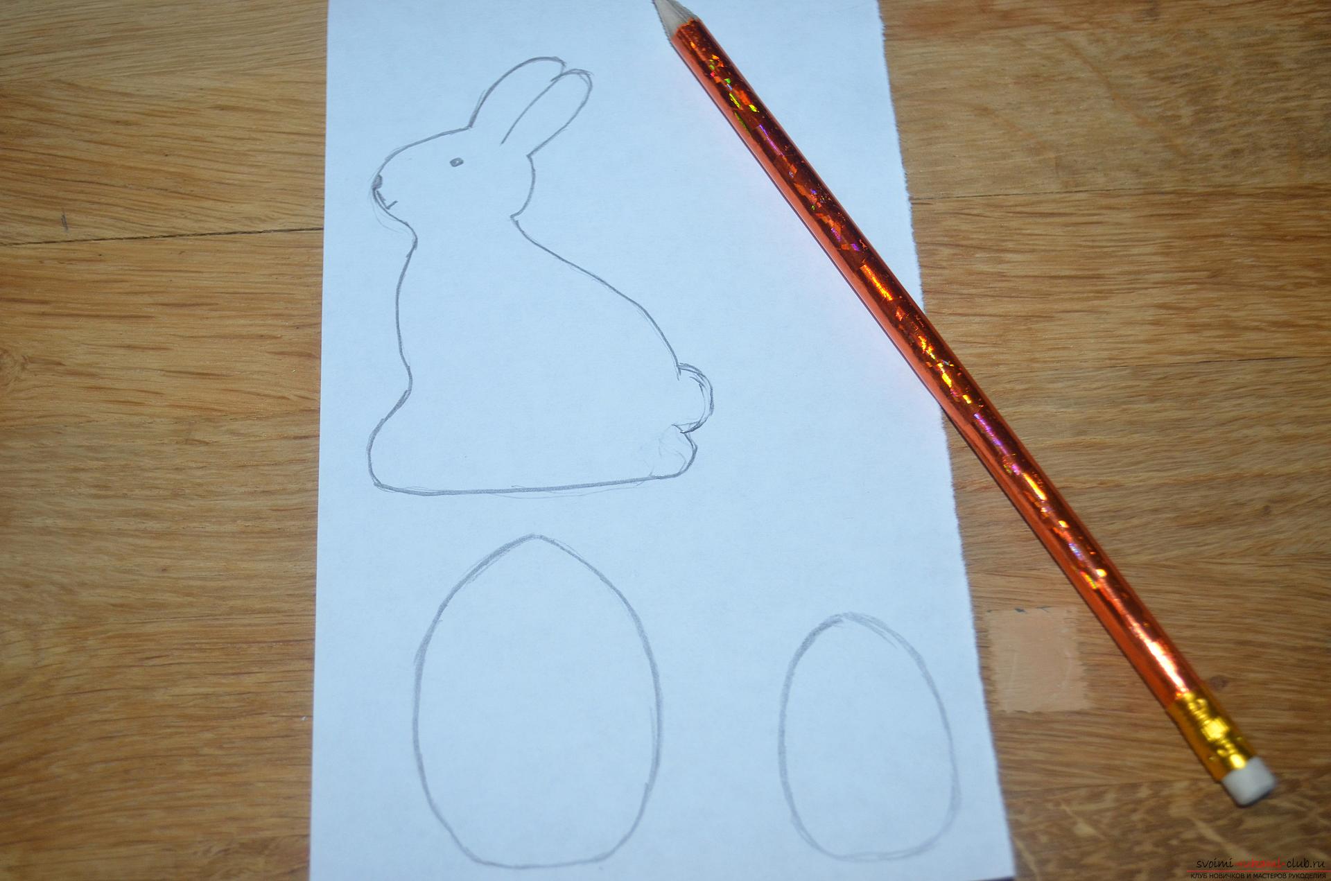 Этот мастер-класс научит как сделать пасхального кролика из фетра своими руками.. Фото №2