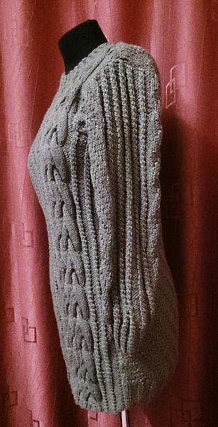 Длинный свитер- туника. Ручная работа.. Кофты и свитера - ручной работы. Фото 5
