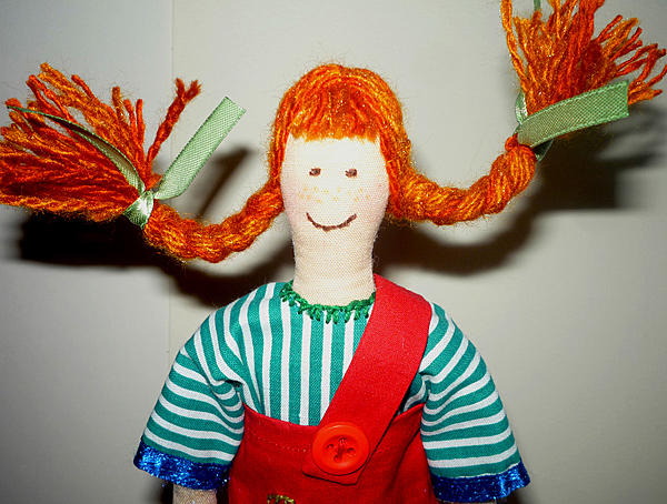 Кукла Пэппи Длинный чулок. Куклы тильды - ручной работы. Фото 7