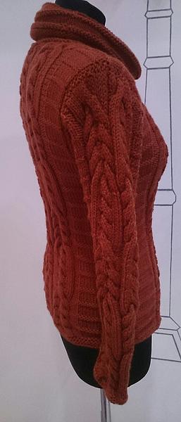 Теплый вязаный женский свитер. Кофты и свитера - ручной работы. Фото 4
