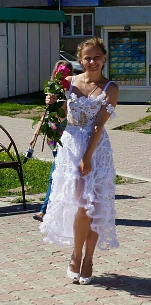 Свадебное платье крючком. Одежда и аксессуары - ручной работы. Фото 6