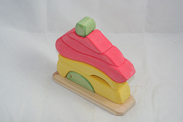 Игрушка-пирамидка "Строим дом". Развивающие игрушки - ручной работы. Фото 3