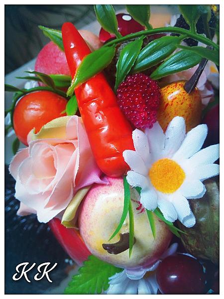 Интерьерная композиция "Ёжик с фруктами".. Статуэтки - ручной работы. Фото 2