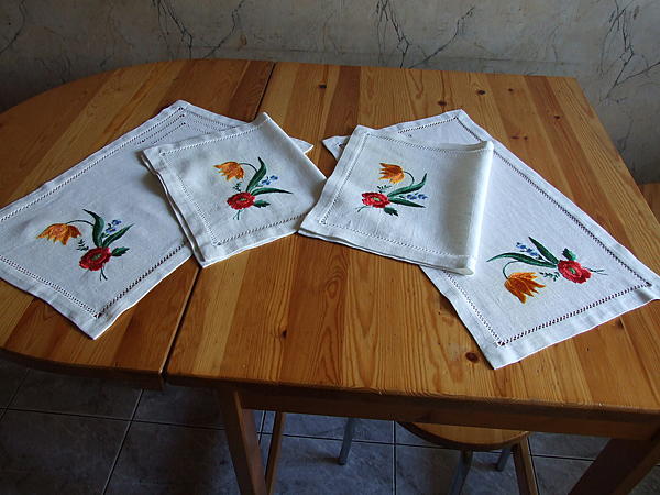 Салфетка сервировочная(ланчмат). Текстиль, ковры - ручной работы. Фото 5