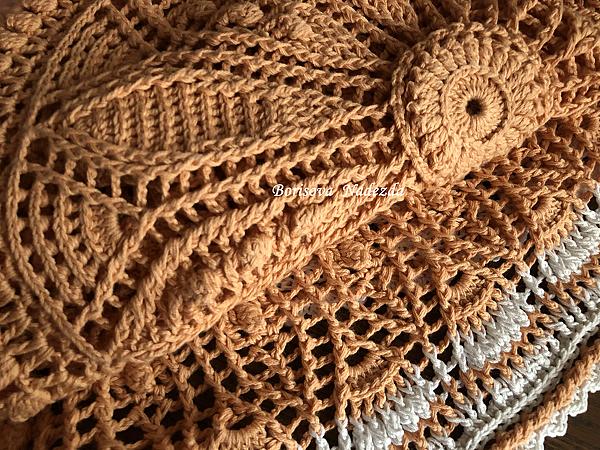 Скатерть Хризантема".. Текстиль, ковры - ручной работы. Фото 8