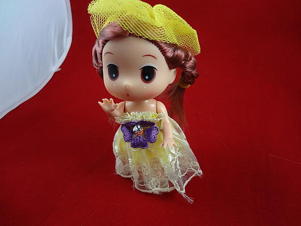 Кукла-миниатюра "Маленькая леди в желтом". Миниатюра - ручной работы.