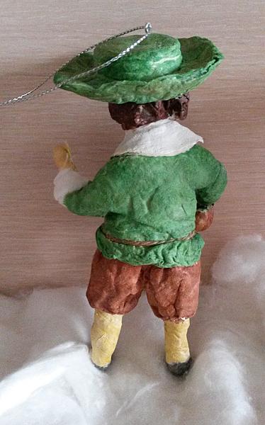 Ватная ёлочная игрушка Мальчик-почтальон. Новый год 2015 - ручной работы. Фото 4