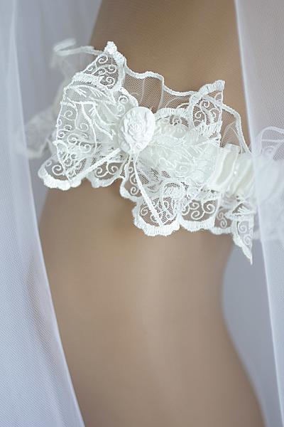 Подвязка для невесты свадебная Кружевная. Одежда и аксессуары - ручной работы. Фото 6