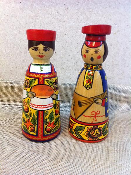 Куклы из дерева "Аленушка и Иванушка". Народные куклы - ручной работы.