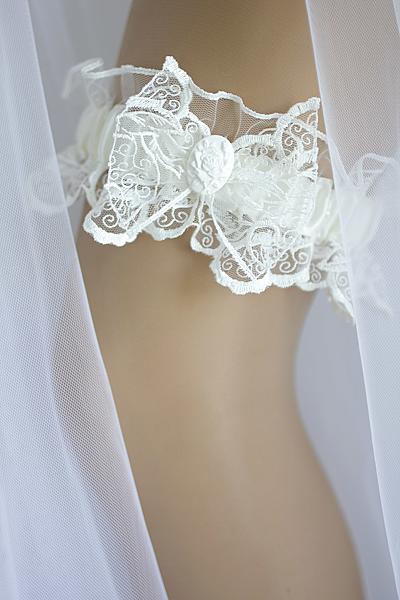 Подвязка для невесты свадебная Кружевная. Одежда и аксессуары - ручной работы. Фото 2