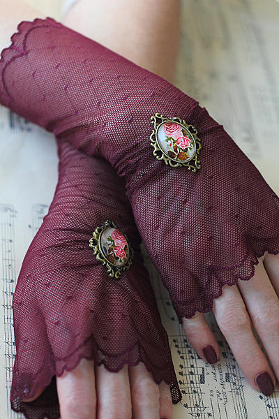 Перчатки женские Сабрина. Варежки, митенки, перчатки - ручной работы. Фото 3