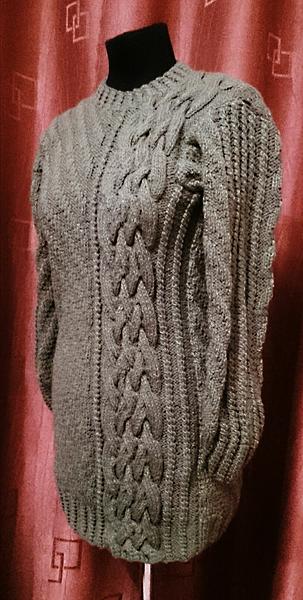 Длинный свитер- туника. Ручная работа.. Кофты и свитера - ручной работы. Фото 8