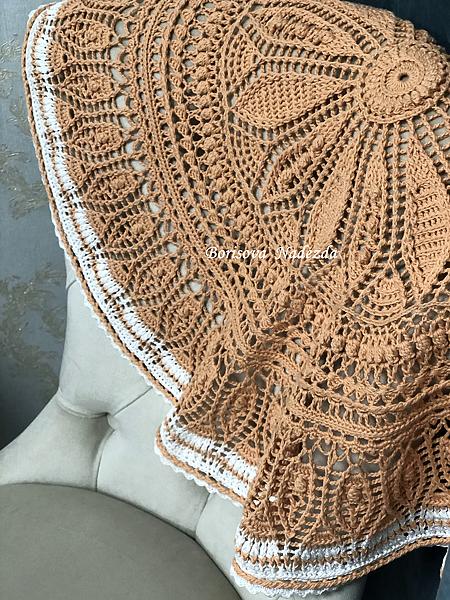 Скатерть Хризантема".. Текстиль, ковры - ручной работы. Фото 4
