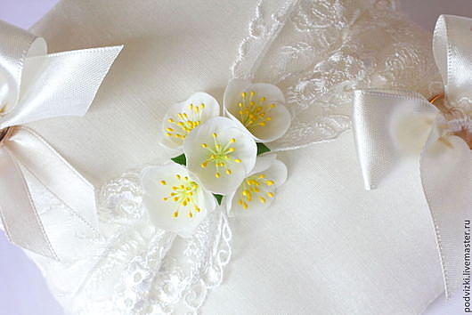 Подвязка для невесты свадебная Жасмин. Свадебные аксессуары - ручной работы. Фото 2