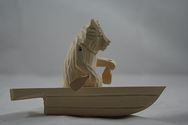 Богородская игрушка "Медведь лодочник". Игрушки животные - ручной работы. Фото 4