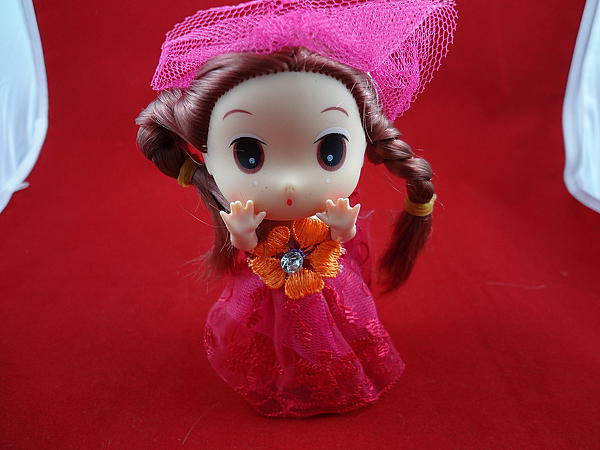 Кукла-миниатюра "Маленькая леди в розовом". Миниатюра - ручной работы.