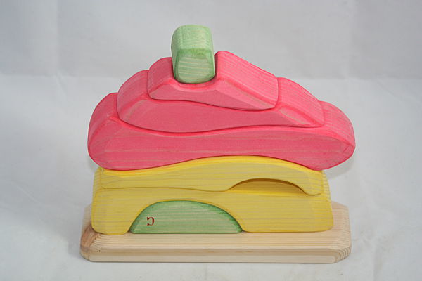 Игрушка-пирамидка "Строим дом". Развивающие игрушки - ручной работы. Фото 2