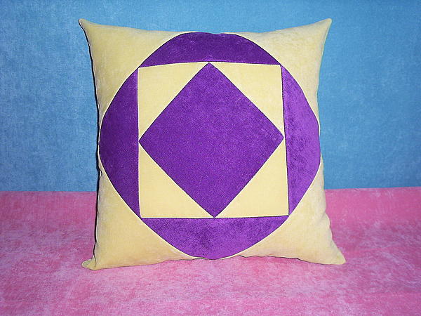 Декоративные подушки "Жёлтый квадрат". Текстиль, ковры - ручной работы. Фото 2