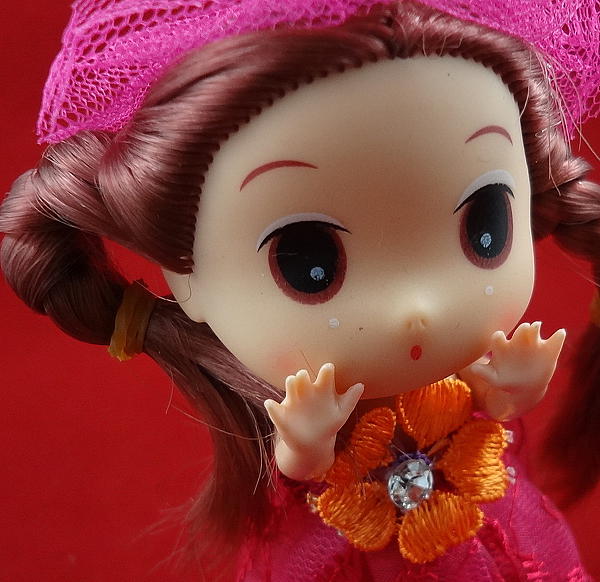 Кукла-миниатюра "Маленькая леди в розовом". Миниатюра - ручной работы. Фото 6