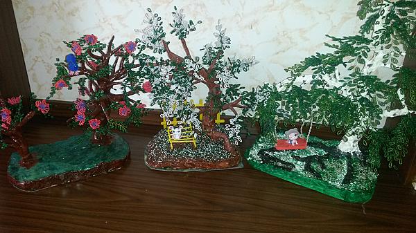 Деревья и цветы из бисера. Подарочные наборы - ручной работы. Фото 7