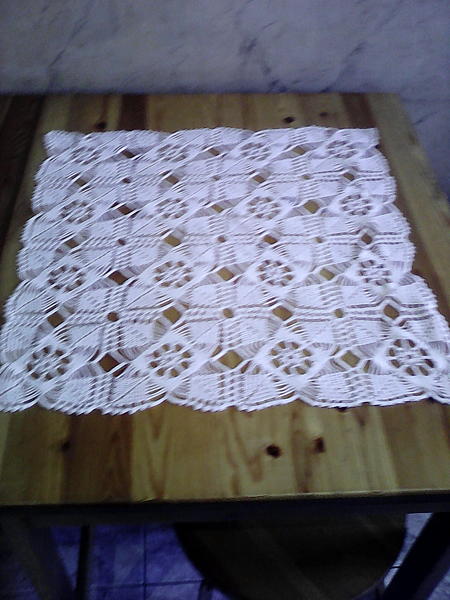 Салфетка вязаная квадратная. Текстиль, ковры - ручной работы. Фото 2