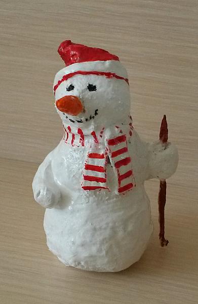 Ватная ёлочная игрушка Снеговик. Новый год 2015 - ручной работы. Фото 4