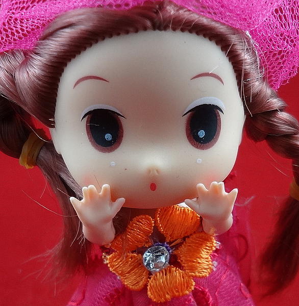 Кукла-миниатюра "Маленькая леди в розовом". Миниатюра - ручной работы. Фото 3