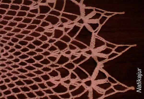 Салфетка "Ажурных нитей прекрасный узор". Текстиль, ковры - ручной работы. Фото 3