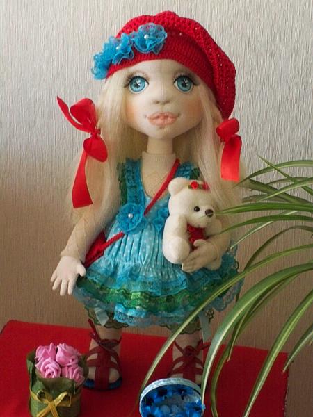 Текстильная кукла ЛИЗОНЬКА. Коллекционные куклы - ручной работы.
