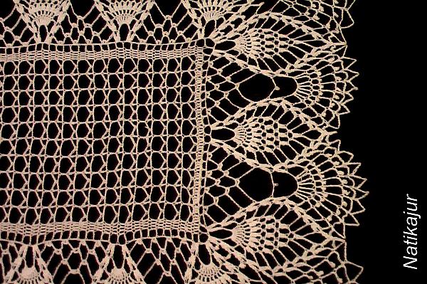 Салфетка-дорожка "Волшебных кружев кисея". Текстиль, ковры - ручной работы. Фото 4