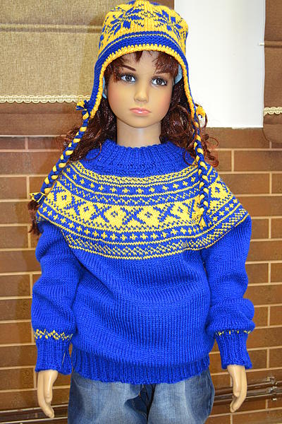 Детский теплый свитер ручной работы с норвежском. Кофты и свитера - ручной работы.