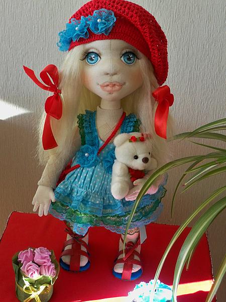 Текстильная кукла ЛИЗОНЬКА. Коллекционные куклы - ручной работы. Фото 5