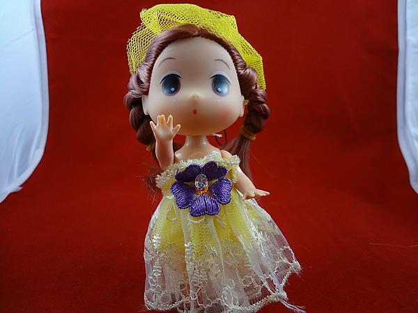 Кукла-миниатюра "Маленькая леди в желтом". Миниатюра - ручной работы. Фото 2
