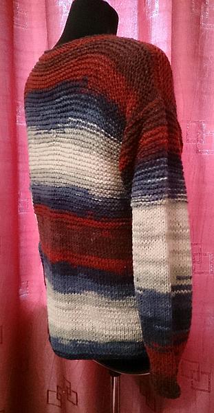 Вязаный женский меланжевый свитер.. Кофты и свитера - ручной работы. Фото 4