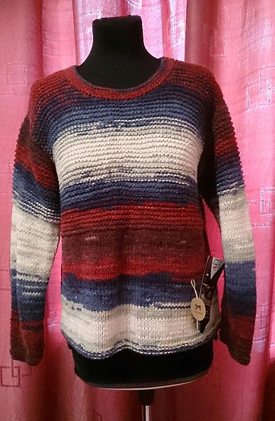 Вязаный женский меланжевый свитер.. Кофты и свитера - ручной работы. Фото 2