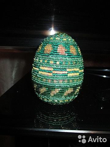 Яйцо из бисера. Подарки на пасху - ручной работы. Фото 2