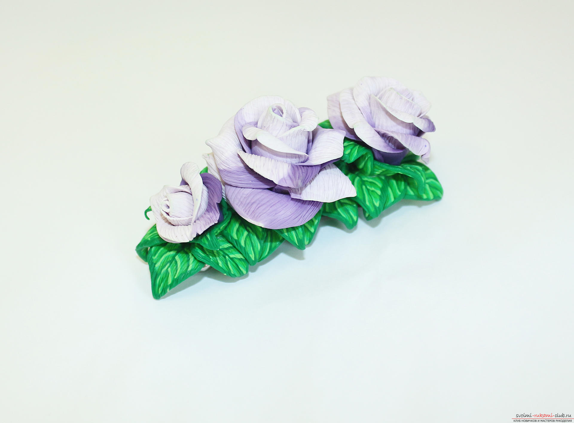 Этот мастер-класс с фото и описанием научит как сделать цветы - розы - из полимерной глины в технике текстурирование.. Фото №83