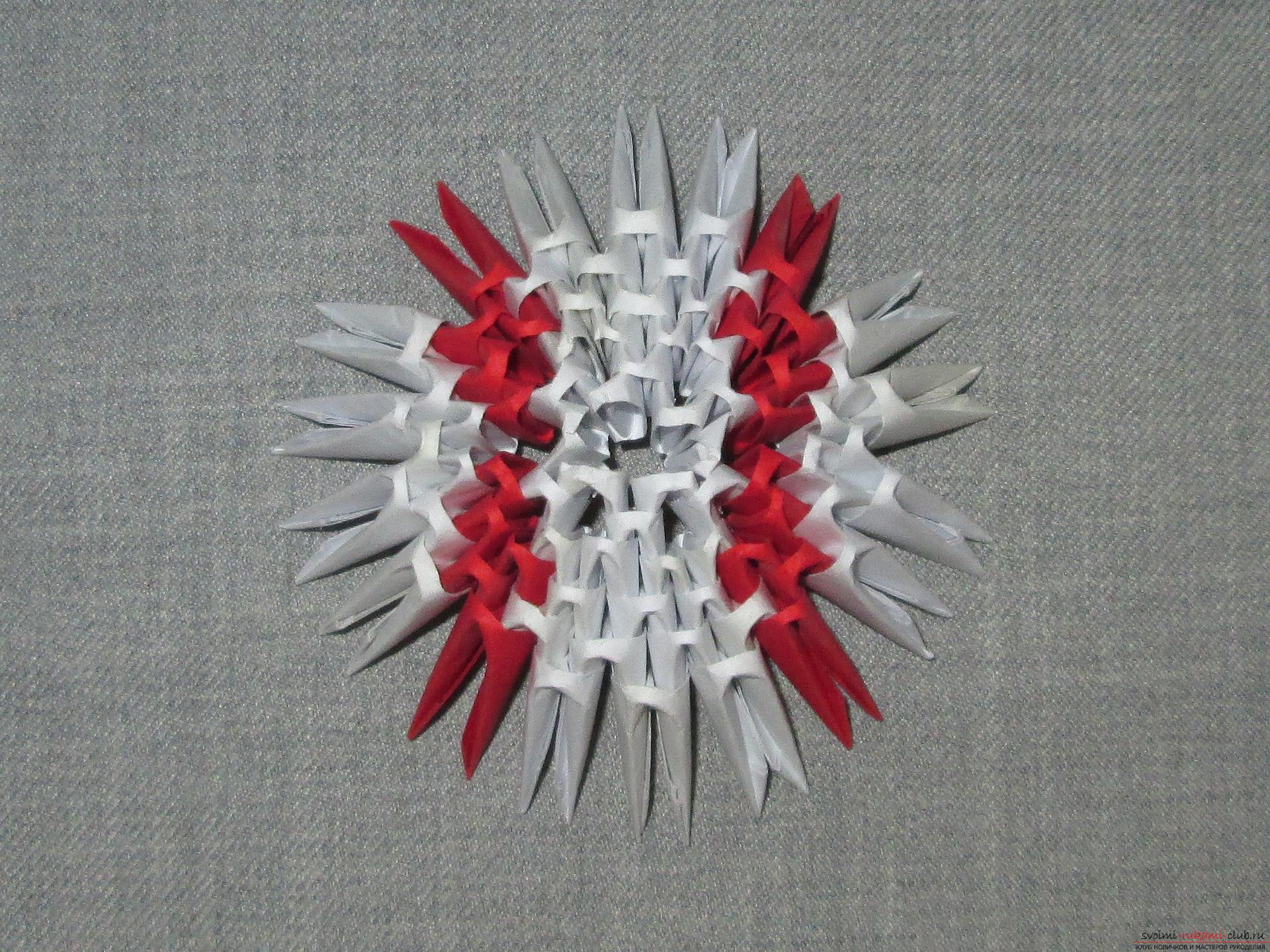 Этот мастер-класс расскажет как сделать своими руками из модульных оригами из бумаги русскую красавицу.. Фото №15