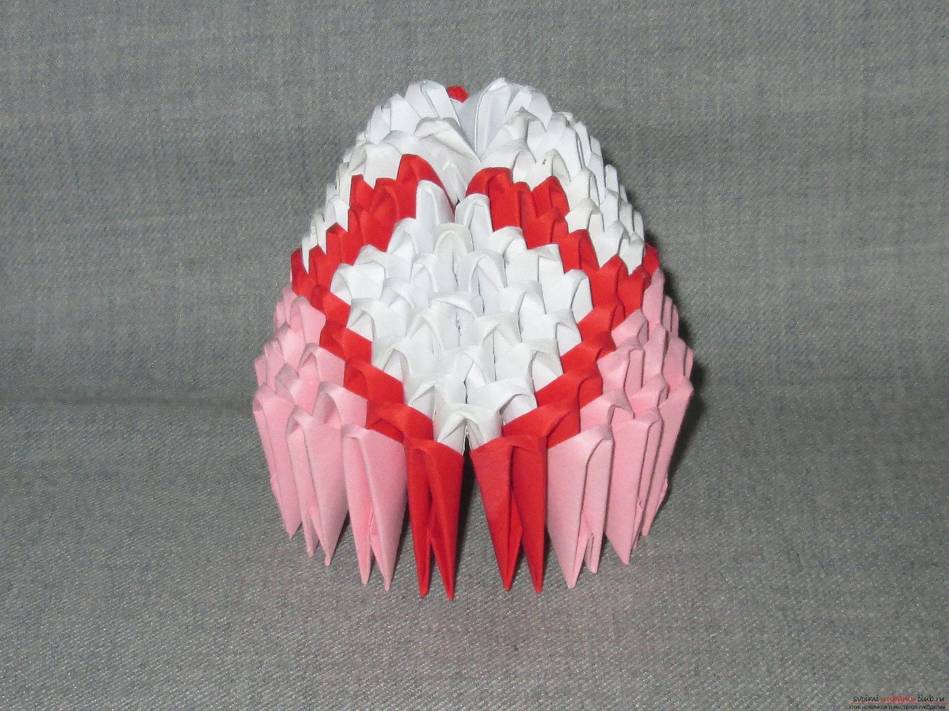 Этот мастер-класс расскажет как сделать своими руками из модульных оригами из бумаги русскую красавицу.. Фото №19