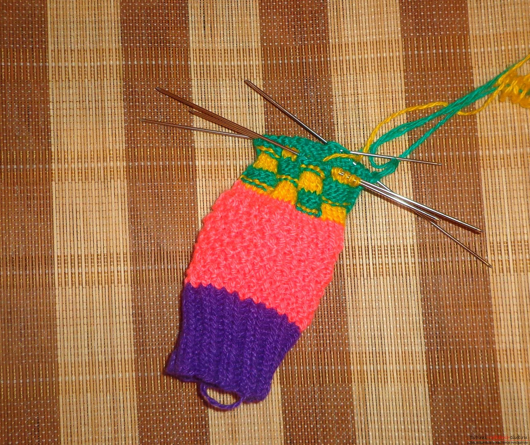 Фото к уроку вязания на спицах детских носочков 