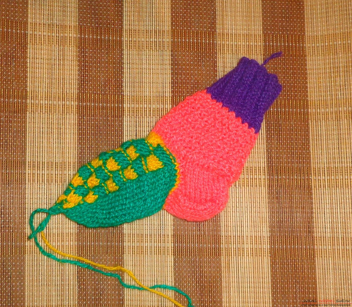 Фото к уроку вязания на спицах детских носочков 