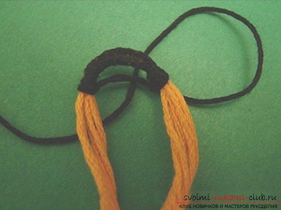 Выполнение фенечки прямым плетением. Фото №2
