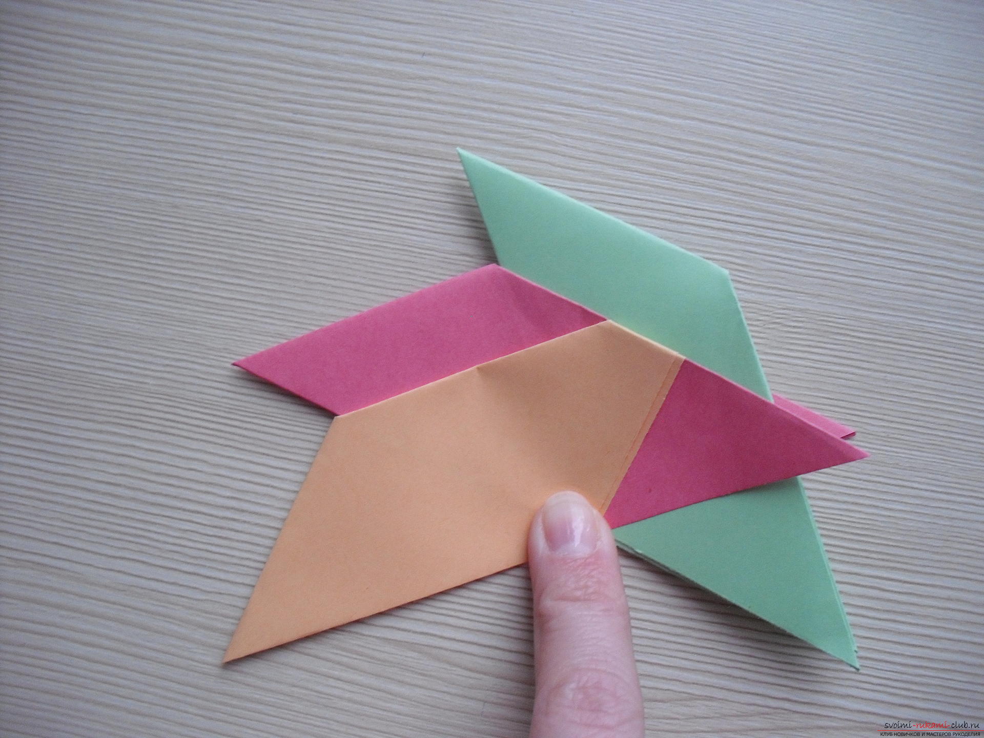 Этот мастер-класс расскажет как создать простое модульное оригами - трансформер.. Фото №14