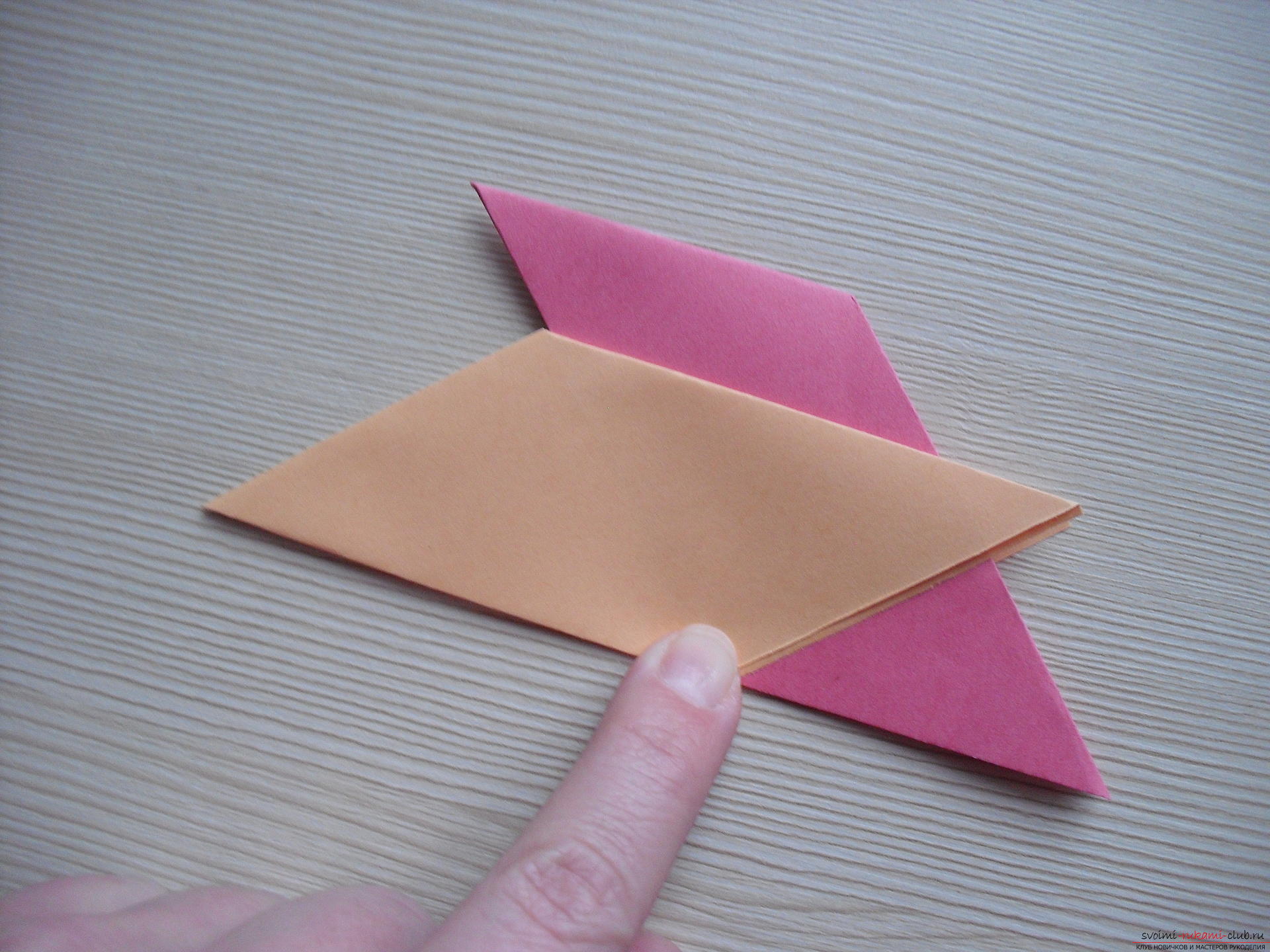 Этот мастер-класс расскажет как создать простое модульное оригами - трансформер.. Фото №12