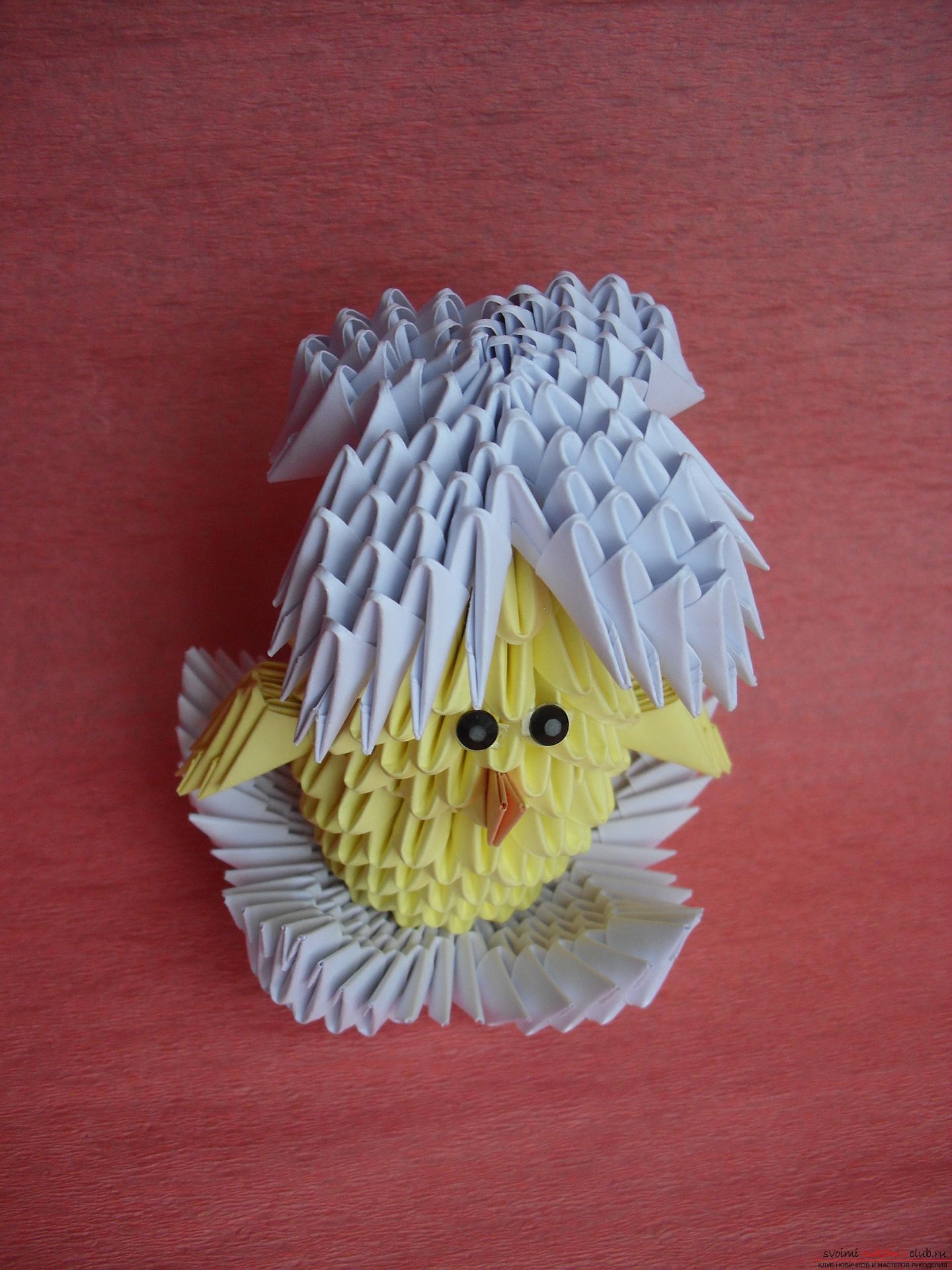 Этот мастер-класс модульного оригами со схемой поможет изготовить цыпленка.. Фото №22