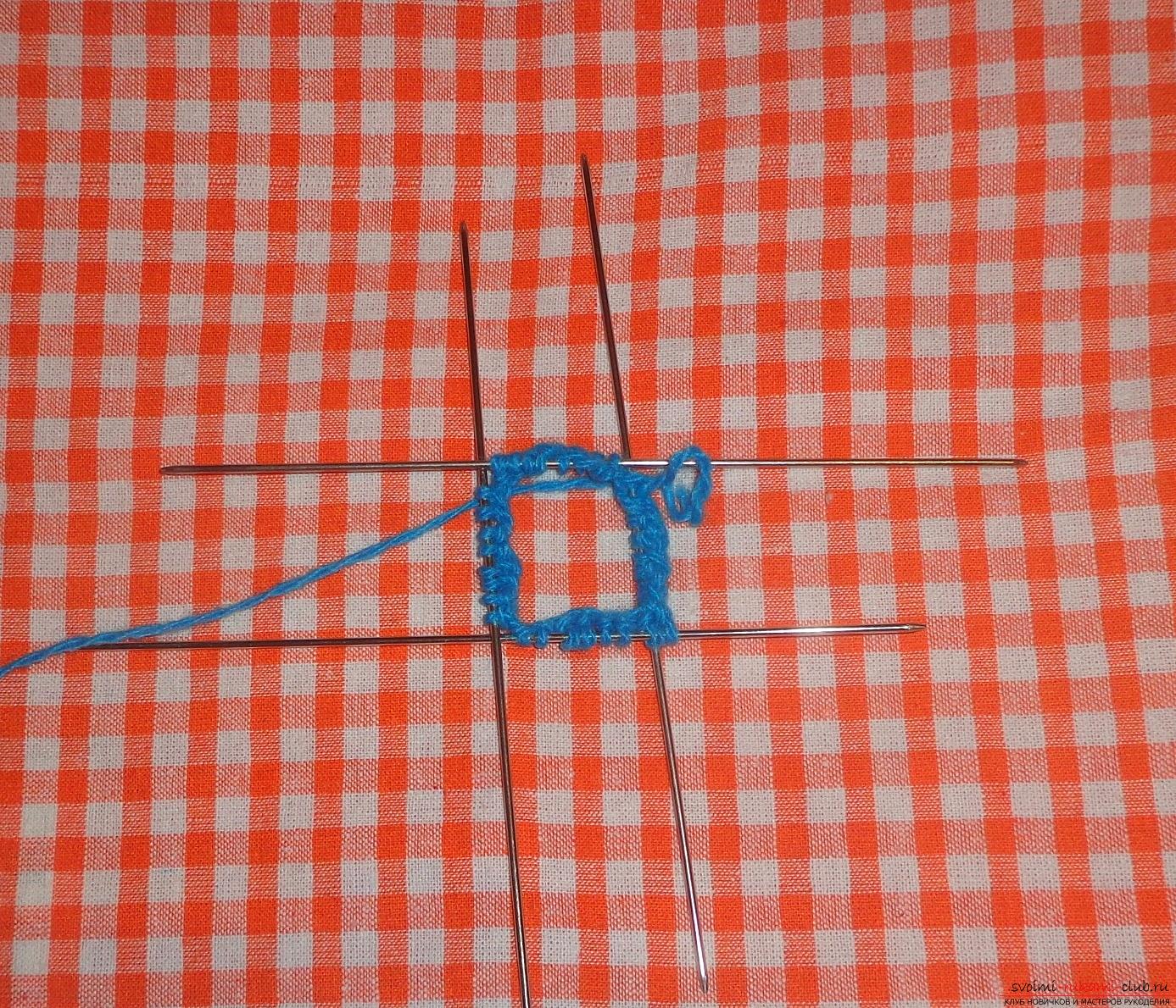 Фото к уроку по вязанию на спицах варежек 