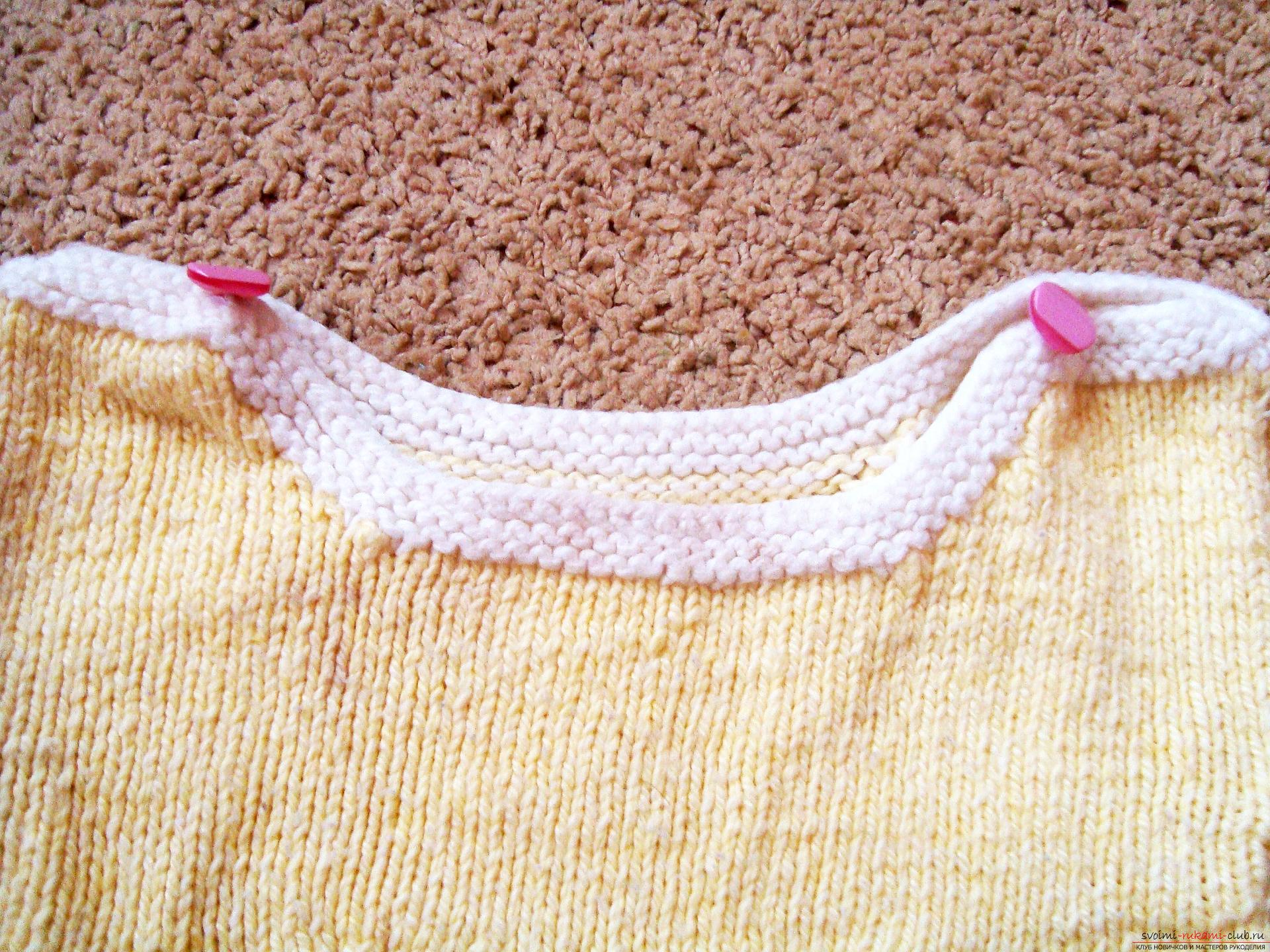 Мастер-класс с фото по вязанию спицами поможет создать детский свитер, который согреет в любую погоду. Использование яркой пряжи сделает вещь уникальной и красивой.. Фото №5